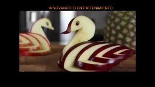 Un Cisne de una Manzana Edible Apple Swan [upl. by Targett]