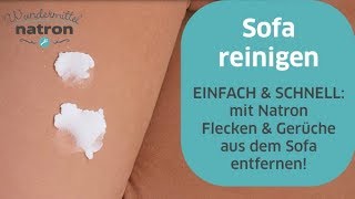 SOFA REINIGEN MIT NATRON – intensive Sofareinigung durch Natronpaste [upl. by Atalya577]