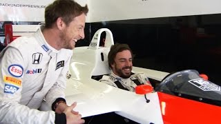 Driving the MP44 – Jenson and Fernando reaction [upl. by Iraam]