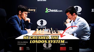 Ding Liren crushed Alireza Firouzjas London System I Goldmoney Asian Rapid Prelims 2021 [upl. by Luke501]