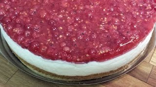 JohannisbeerFrischkäsetorte  Rezept mit Videotutorial  fruchtig frisch und leicht [upl. by Maitund]