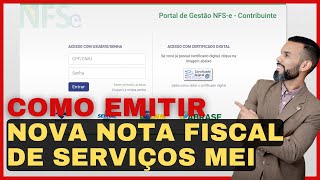 Nova Nota Fiscal de Serviços para MEI Como emitir [upl. by Saibot525]