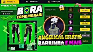 AGORA SIM 1° ANGELICAL GRÁTIS PARA TODOS PEGUE OS ITENS BARBINHA NARUTO FF NOVIDADES FREE FIRE [upl. by Ivon]