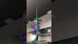 Above knee amputee aerial silks climbs and trapeze drop [upl. by Westmoreland924]