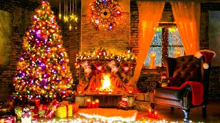 Beautiful Christmas Ambience Warm To Relax 🎅🎶 Christmas Piano Fireplace 🔥 Christmas Background [upl. by Vander540]