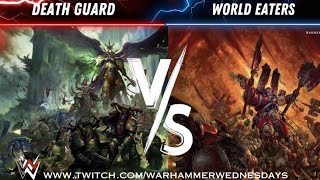 Death Guard VS World Eaters GIVEAWAY Warhammer 40k Battle Report [upl. by Kreda664]