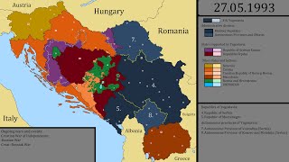 Breakup of Yugoslavia and Yugoslav Wars [upl. by Airdnaxila]