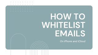 How to Whitelist Email Contacts on Apple Mail and iCloud Email [upl. by Barsky]