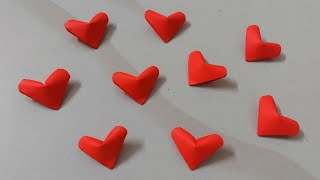 Origami Puffy Heart  3D Paper Heart  3D Origami Lucky Heart Tutorial  DIY Hearts  Paper Hearts [upl. by Warde]