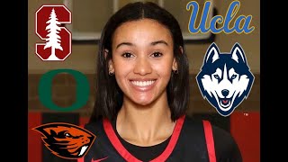 WBB Now E10 Stanford Oregon UConn UCLA Recruiting 2025 Star Jasmine Davidson  NCAA WBB 2022 [upl. by Mell]