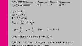 04 Rcwaarde dikte isolatie berekenen [upl. by Ellan]