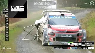 WRC  Wales Rally GB 2018 Mads Østberg vs banner 😲 [upl. by Idok]