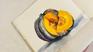 cozy painting session Watercolor pumpkins painting✏️ livedrawingevent stilllife watercolors [upl. by Crutcher]