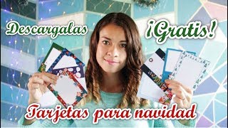 🎄𝗧𝗮𝗿𝗷𝗲𝘁𝗮𝘀 𝗡𝗔𝗩𝗜𝗗𝗘𝗡̃𝗔𝗦 para imprimir 𝗚𝗥𝗔𝗧𝗜𝗦 🎄 Tarjetas gratis para descargar de navidad [upl. by Ylime662]