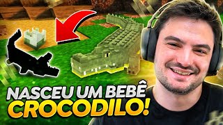 NASCEU UM BEBÊ CROCODILO NO MINECRAFT 330 [upl. by Eimirej]