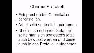 Chemie Protokoll [upl. by Stephanie714]