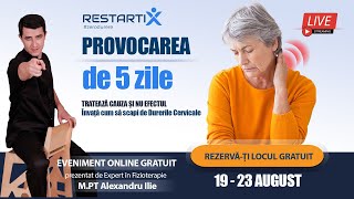 Scapă de Durerile Cervicale  RestartiX Provocarea de 5 Zile  19  23 August  Înscriete Gratuit [upl. by Risan148]