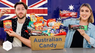 Trying Aussie Snacks amp Lolliesmate Yew  This With Them [upl. by Gebelein]