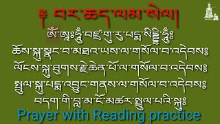 བར་ཆད་ལམ་སེལ། barche lamsel namgyalprayer with Reading practice prayer buddha [upl. by Ytirahs]