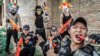 LTT Mask Nerf Silver Flash Nerf Guns Fight Criminal The Boss XICMAN Mask Unbelievable Escape [upl. by Hammerskjold]