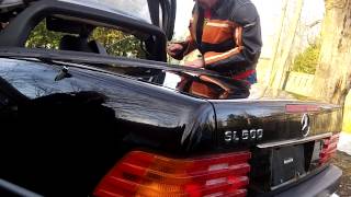 How to manually raise the soft top Mercedes Sl r129 [upl. by Airamak894]