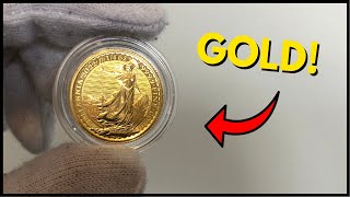 UNBOXING 14 OUNCE GOLD BRITANNIA [upl. by Yrneh895]