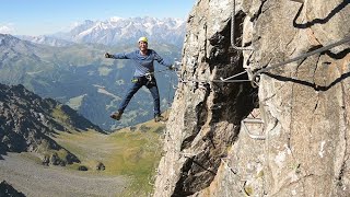 Via Ferrata Les Gentianes  Fascinating view of the Alps [upl. by Sterner]