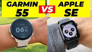 GARMIN FORERUNNER 55 vs APPLE WATCH SE Qual Devo Escolher [upl. by Dorin]