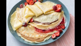 Perfectly Easy Crepes  Breakfast Recipes  Weelicious [upl. by Prussian350]