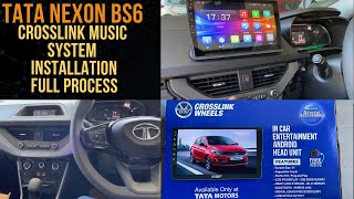 Crosslink Wheel music system installation Tata nexon Full process [upl. by Anale]