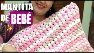 💜💜💜 FÁCIL Y RÁPIDO CÓMO TEJER EN CROCHET ESTA MANTITA PARA BEBE 💜💜 💜YO TEJO CON LAURA CEPEDA 💜💜💜 [upl. by Beret]