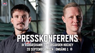 Presskonferens  IK Oskarshamn – Djurgården Hockey [upl. by Brahear]