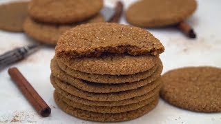 Ginger Molasses Cookies Recipe Video [upl. by Sabas]