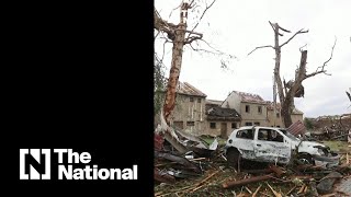 Rare tornado rips through Czech Republic killing at least three people [upl. by Mckay]