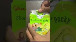 Pocky milky matcha flavour stick biscuits  asmr  matcha  stick   biscuits [upl. by Hanahsuar]