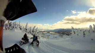 Silent Pass Jan 23 2011 – Snowmobiling in Golden BC [upl. by Colman]