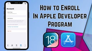 How to Enroll in Apple Developer Program  iPhone or iPad  iOS 18 [upl. by Aggappe]