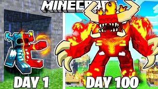 I Survived 100 Days as a FIRE WARDEN in Minecraft [upl. by Briana]