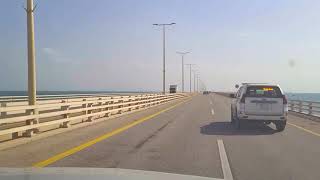 KING FAHAD CAUSEWAY DRIVE FROM AL KHOBAR TO THE MIDDLE ISLAND [upl. by Sherer673]