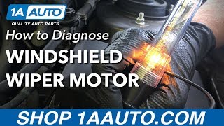 How to Diagnose Your Cars NonFunctioning Windshield Wiper Motor [upl. by Ardis]