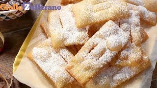 Chiacchiere di Carnevale Frappe bugie crostoli  Ricetta in 1 minuto [upl. by Atinnor]