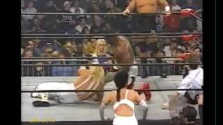 Mongo amp Jeff Jarrett w Debra McMichael Vs Harlem Heat w Sister Sherri 14497 [upl. by Nanete904]