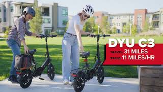 🚲🌟 quotThe Ultimate Compact Commuter DYU C3 Folding EBike Reviewquot 🛴💼 [upl. by Brogle385]