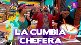 Peláez anima la competencia con “La cumbia chefera” ♪  El Gran Chef Famosos [upl. by Kaylyn996]