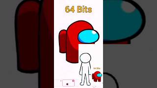 64 bits 32 bits 16 bits 8 bits 4 bits 2 bits 1 bit Part 2 shorts [upl. by Adiuqram]