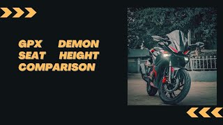 Gpx demon seat height for the short rider comparison [upl. by Aikmat]