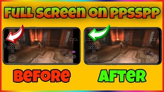 Play ppsspp games in full screen  Enable full screen on ppsspp [upl. by Ardnaiek]