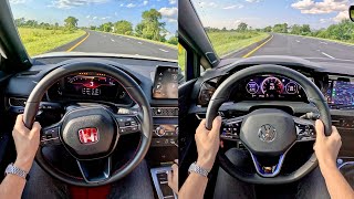 2024 Volkswagen Golf R vs Honda Civic Type R  POV Comparison [upl. by Merkley]