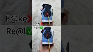 Real Vs Fake Travis Scott Jordan 4 shorts sneakerhead viral [upl. by Demakis]