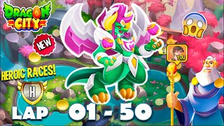 Dragon City Mythmarvelous Dragon  Heroic Race LAP 1  50 COMPLETED 😱 [upl. by Areta759]